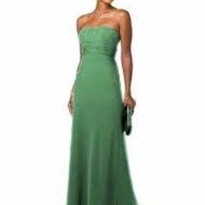 long green prom bridesmaid formal dress
